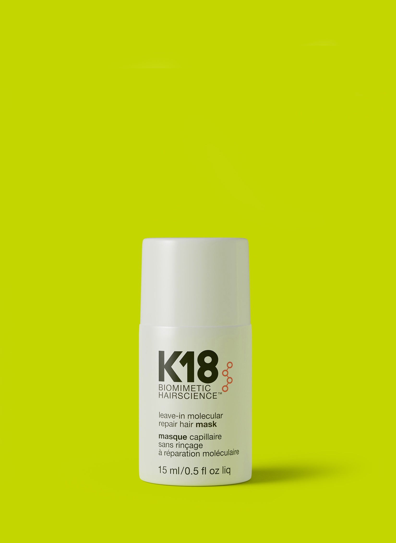 K18_Mask_15ML_1249a477-37fc-4c79-a644-ac4e255f7057.jpg Mini Leave-In Molecular Repair Hair Mask 15 mL - Image 1